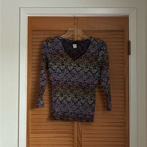 Vintage 90’s Multicolor Tapestry Woven Top